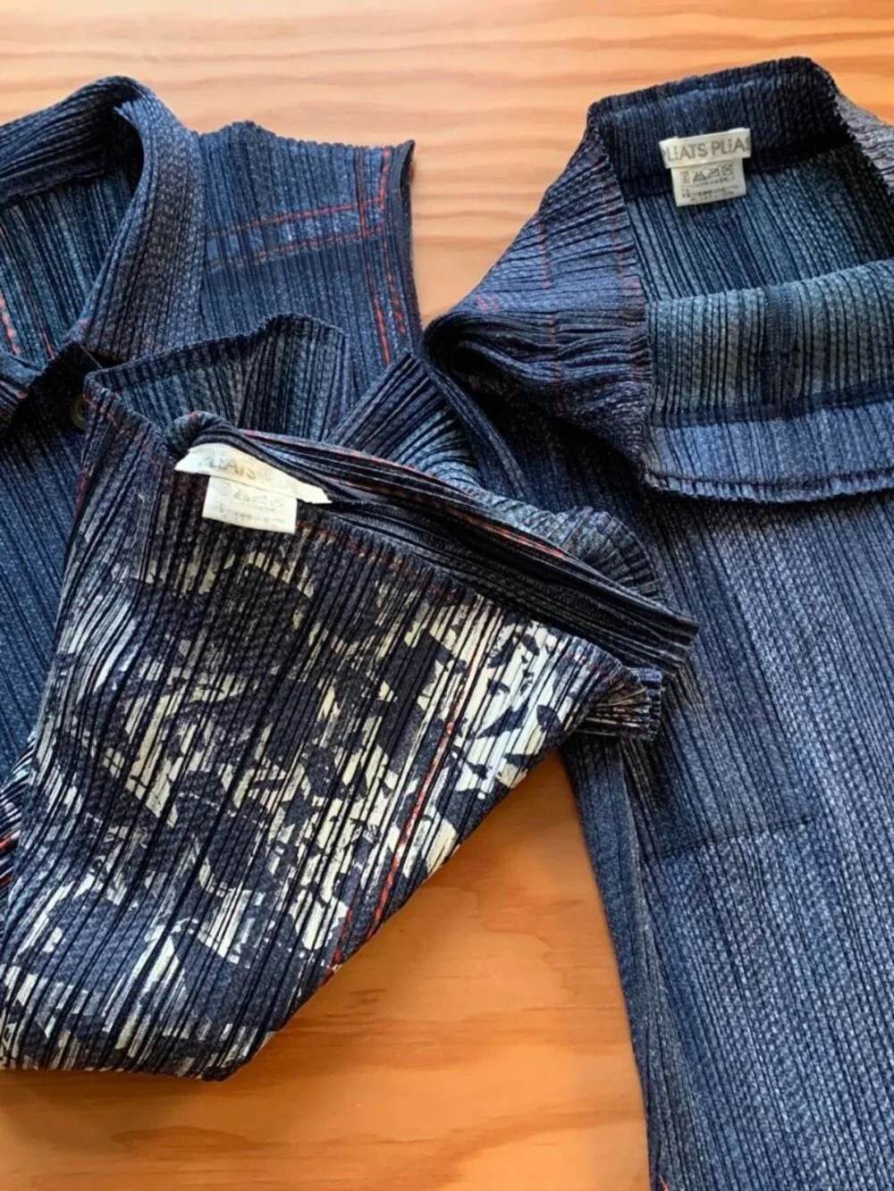Issey Miyake Pleats Please Denim Star Set Dark Navy JP4